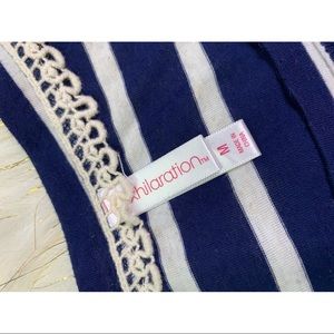 Xhilaration Tops - Xhilaration - Lace Trim Striped Top Xhilaration Tops - Xhilaration - Lace Trim Striped Top